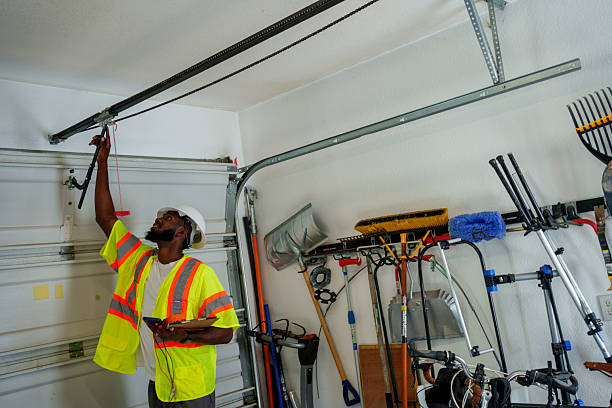 Professional Garage Door Panel Replacement technician working in Lake Erie Beach, NY